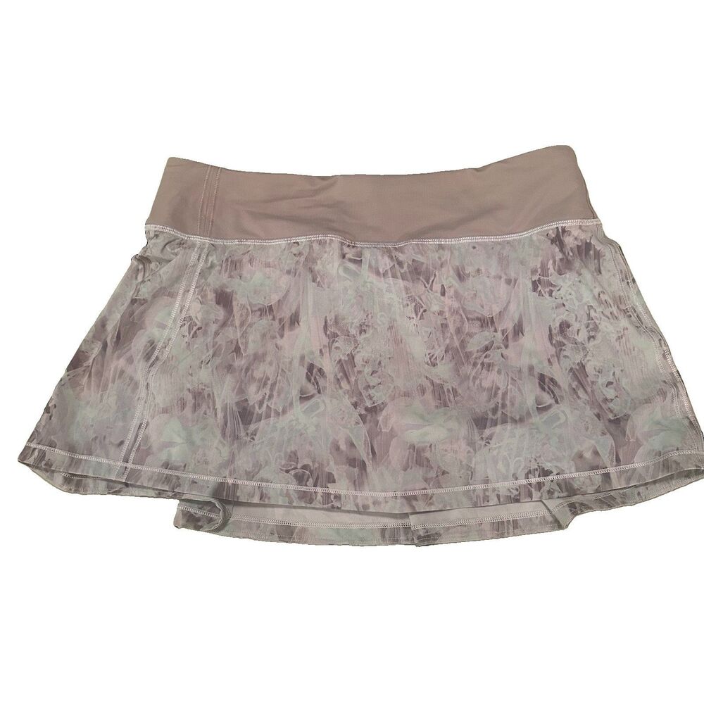 lululemon Women’s Size 8 Floral Running Tennis Skirt Skort Built-In Shorts
